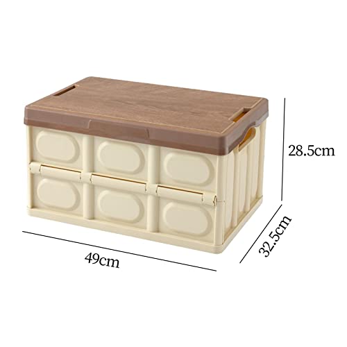 Caisson de transport compact 55L pliable à couvercle en bois robuste - 4