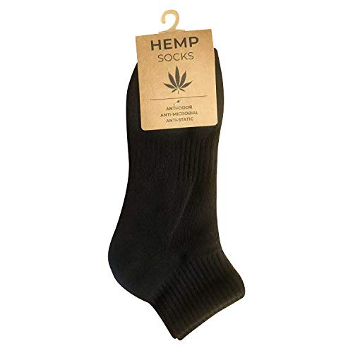 Hemp High Performance Black Ankle Socks