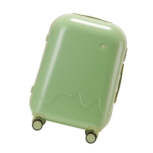 Suitcase New Ice Cream Suitcase Universal Wheel Trolley Case Lightweight Boarding Suitcase 20 Inches For Men And Women Suitcase Tags(Green,24in)