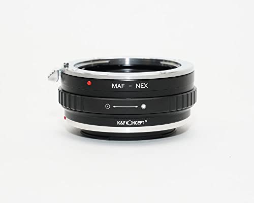 K&F CONCEPT ミノルタ AF Aマウント- ソニー対応 NEX Eマウントアダプター レンズクロス付 af-nex (KFNEX)
