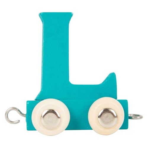 Lettres en bois train bleu Small Foot pour décorer une chambre d'enfant