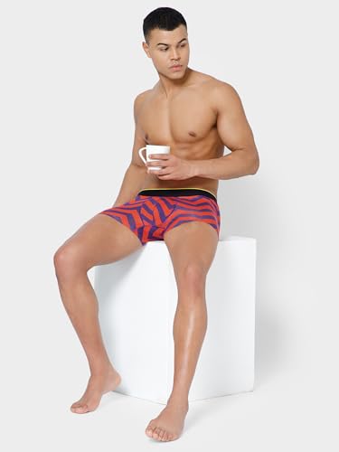 Image of Bummer Printed Micro Modal Trunks Underwear for Men - Ultra Soft & Breathable, 3 Times Softer Than Cotton, Anti-Bacterial, Stretchable for Ultimate Comfort & Style, Pack of 1 (A Shark Tank Product)