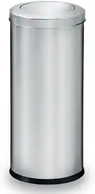 Lixeira Inox C/tp Basculante 25x60cm 28l Brinox Decorline Lixeiras Aço Inox