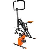 CENTURFIT Aparato para Ejercicio Body Crunch Abdominales (Versión Mejorada) Maquina de Entrenamiento 2 en 1 Bicicleta Fija...