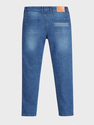The Indian Garage Co Herren Regular Fit Placement Print Mid-Rise Stretchable Jeans, blau, 40 – Bild 6