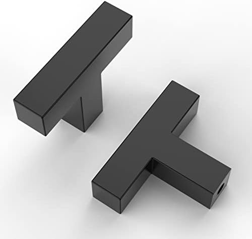 Asidrama 10 Pack Matte Black Kitchen Cabinet Knobs - Stainless St...
