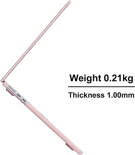 Image of EooCoo Case Compatible with MacBook Air 13 inch Case for 2025-2022 M4 M3 M2 Chip Model A3240 A3113 A2681, Protective Plastic Hard Cover Shell for MacBook Air 13.6 inch Laptop - Frosted Pink