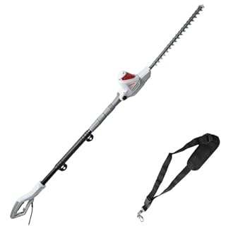 Ikra - Taille Haie Télescopique Filaire 600W - Lame de Coupe 59 cm Coupe 51 cm Taille Haie sur Perche réglable 1.95-2.40 m