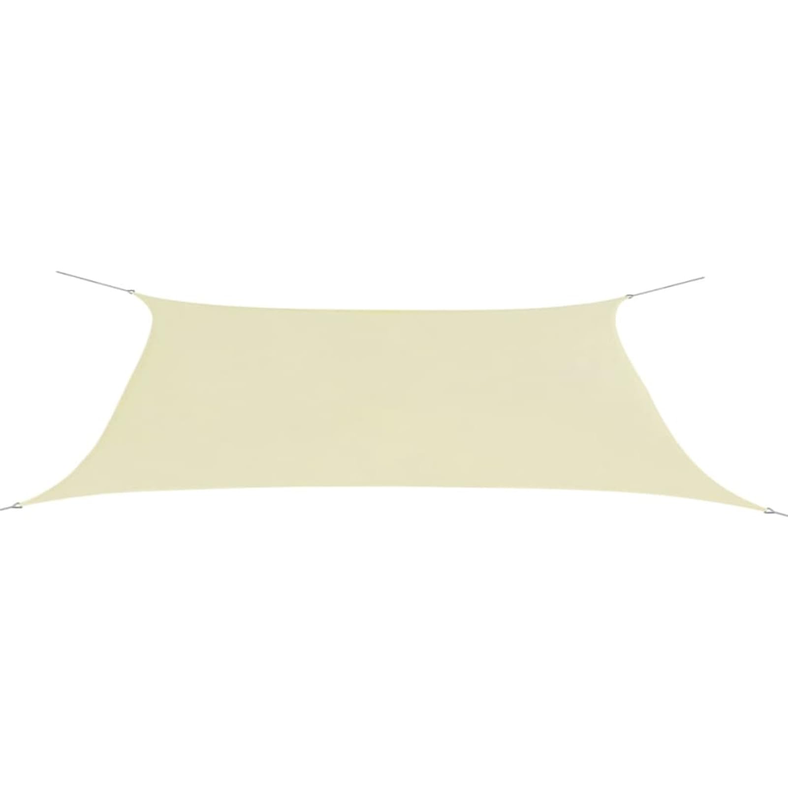 JUDYY Parasole a Vela Oxford Rettangolare 4x6 m Crema,Prato e Giardino,Vita all'aperto,Ombrelloni e parasole-42299