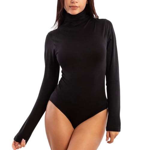 Foto von Toocool Damen Body Rollkragenpullover F3010, Schwarz, Small-Medium