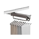 Pantalón Hanr, ajustable y extraíble, riel deslizante silencioso, 30 kg de capacidad, ideal para chaquetas y jeans, fácil mantenimiento (color 1, L-56 cm)