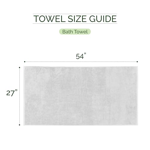 Image of Elegant Comfort Three Line Popcorn Towel Set for Bathroom 27 x 54 inches, Premium Hotel Quality 2-Pack Bath Towels, 100% Turkish Cotton, Soft and Durable, Quick Dry and Highly Absorbent, White