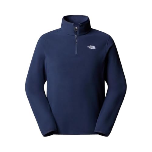 The North Face Mens Glacier Fleece 1/4 Zip Sweatshirt Summit Navy XL