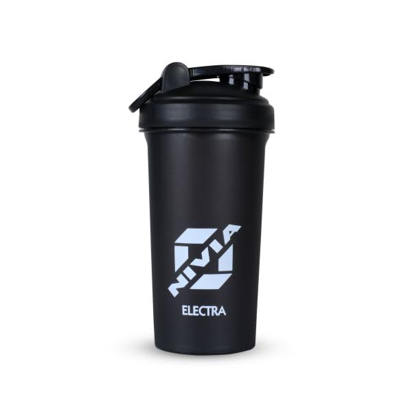 Nivia Electra Sports Shaker, BPA Free, Gym Workout, Ideal for Men & Women, Preworkout and BCAA, Exercise Shaker - 700ML (Black)-image-22