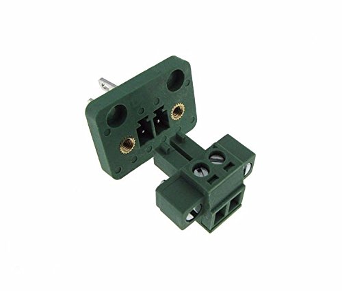 2-Pin 3.81Mm Screw Terminal Block Plug Shrouded Flange - Panel Mount #TOP8