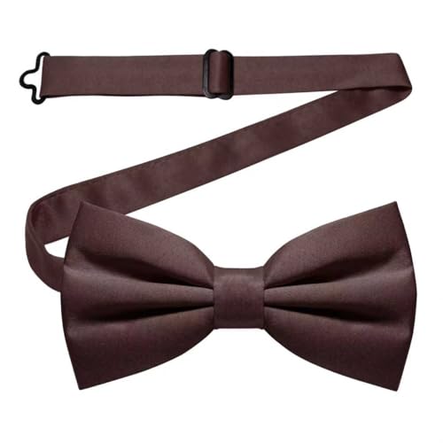 Image of JEMYGINS Solid Color Pre-tied Bow Tie Adjustable Bowtie for Men