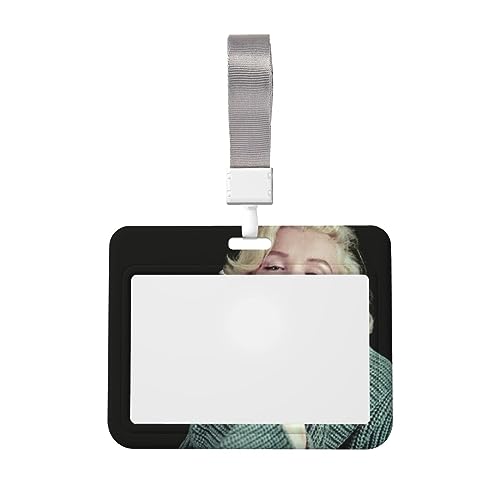 パスケース 定期入れ Idカードケース マリリンモンロー 横型 かわいい ネームホルダー ネックストラップ 社員証 ケース クリップスト リール付き