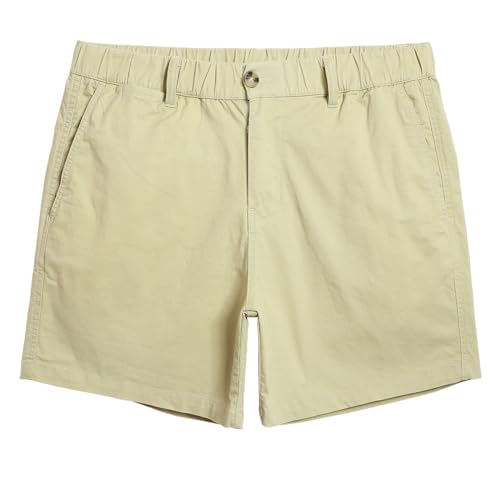 maamgic Men's Classic Fit 5" Cotton Casual Khaki Shorts with Multi-Pocket