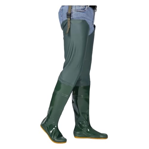Wading Boots for Men&Women, Light Wading Hip Boots for Fishing, Hunting, PVC Fishing Waders with Boot, Outdoors PVC Coated Hunting Hip Boot(7)