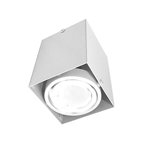 MILAGRO Lampa wisząca Blocco biała lampa do salonu, lampa sufitowa przemysłowa vintage, lampa wisząca do sypialni, salonu, jadalni, 1 x 7 W, GU10 LED