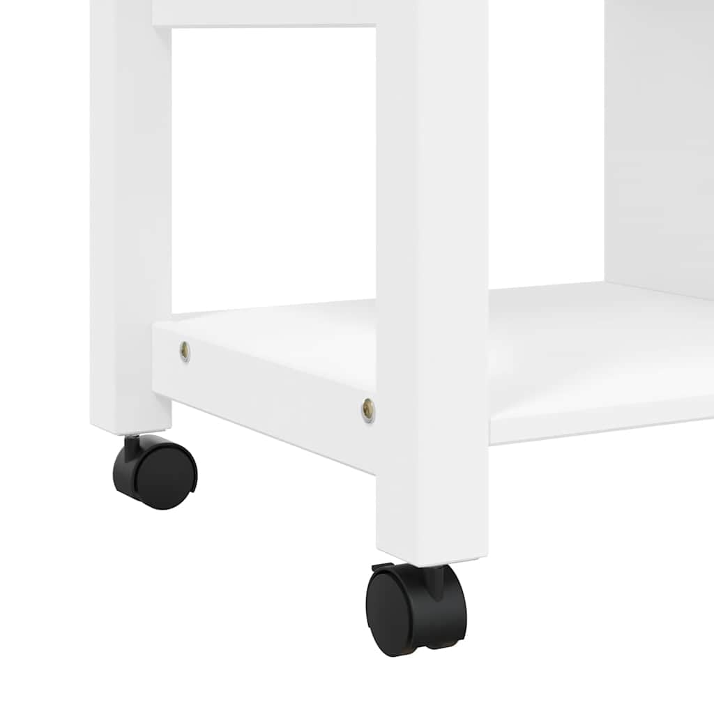 vidaXL Carrito de Cocina, Carro Organizador con Cajones Estantes, Carrito de Servicio Comida, Carro para Salón Baño Estudio, Madera Maciza de Pino