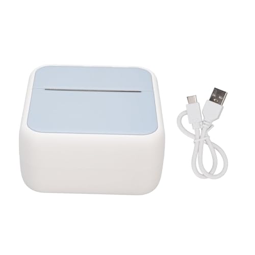 Aolidsive Impresora de Etiquetas Térmicas 203DPI Bluetooth 4.0 Impresora de Pegatinas Portátil sin Tinta para Notas, Códigos de Barras USB-C Recargable con 1 Semana de Espera