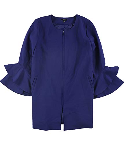 Alfani Womens Flared-Sleeve Jacket, Blue, X-Large