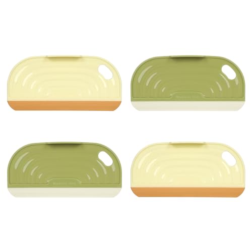 Image of SHIDOW Mini Squeegee for Countertop, Samll Squeegee for Countertop, Mirror Cleaner, Kitchen Sink Cleaner, for Home, Kitchen Countertop, and Bathroom Mirror (2 Beige + 2 Green)