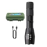 Las linternas recargables - luces de antorcha al aire libre, linterna portátil de bolsillo portátil Carr