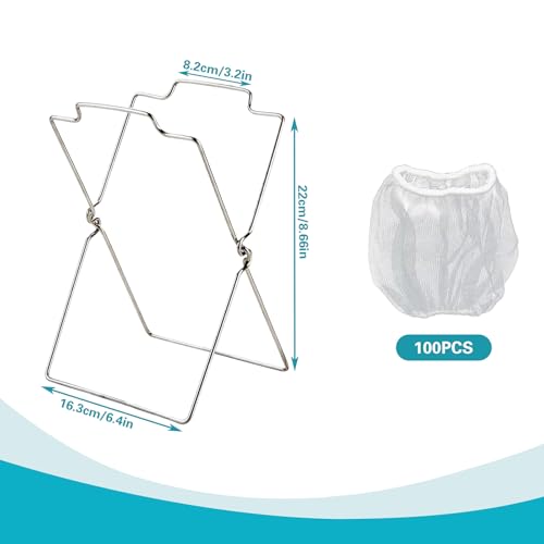 Colador para Fregadero de Cocina Plegable con 100 Bolsas Filtro miniatura 2