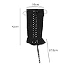 Medieval Fancy Dress Costume Boots Covers Faux Leather Vintage Knight Leg Guard Gaiter Halloween Pirate Punk Costume Accessory Leg Warmer Wrap Adjustable Shoe Cover for Cosplay Carnival Riding #5