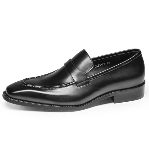 Men's Loafers & Slip-Ons - Full-Grain Leather Penny Loafers Dress Shoes with Casua,Driving