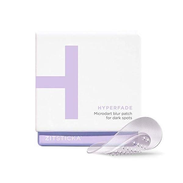 HYPERFADE-by-ZitSticka-Microdart-Patch-to-Fade-Post-Zit-Dark-Spots ZitSticka Hyperfade Acne Patches for Face - World's Most Potent Pimple Patch with Fast-Acting Microdarts - Starts Working within 2 Hours for Deep, Early-Stage Zits & Blemish - 12 Count