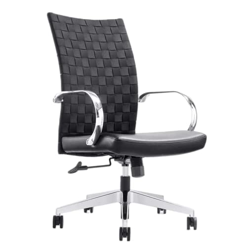 Gm Seating Weeve Conference Room Chairs - High Back Adjustable Swivel Desk Chair For Home Or Office - Leather Office Conference Chair With Aluminum Arms & Base - Black (Pack Of 1) #TOP7
