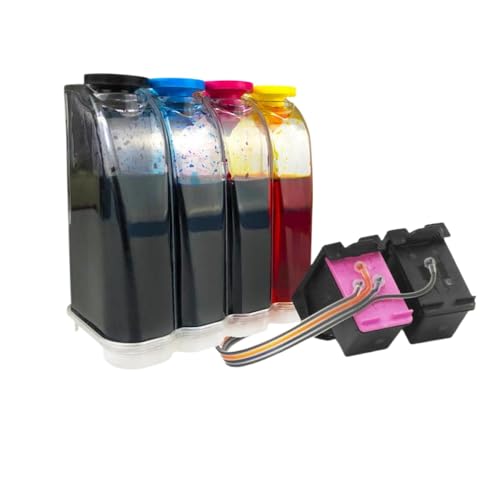 KFJHTWG Kit de Tanque de Tinta Compatible para Cartuchos de Tinta 67 para Modelos - 2723 2752 1225 6020 6052 6055 6420 6452 4152 4140 4155