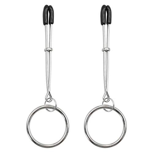 ARTIBETTER 1 par de Clipes de Metal para Mamilos Mamilos Corrente Pinças de Mamilo Anéis de Mamilo A