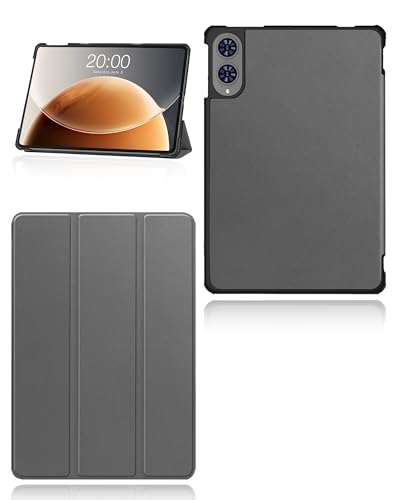 Étui de protection pour tablette TECLAST T65 13,4" Android 16, support yystao fin avec design à trois volets, coque rigide compatible avec Teclast T65, gris