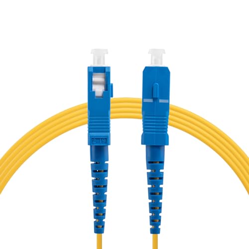 Fiber Optic Patch Cable SC-SC, Singlemode Simplex Fiber Optic Jumper Optical Patch Cord, Fiber Optic Internet Cable 2M