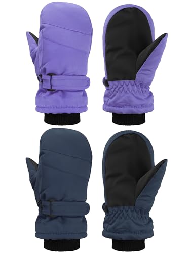 Image of SATINIOR Kids Snow Mittens Waterproof Winter Ski Gloves Warm Thicken Snow Gloves for Girls Boys