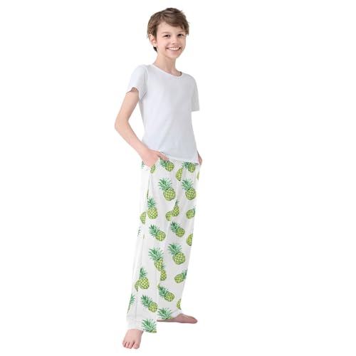 Pajama Bottoms, Pajamas Long Pant Pineapples Green Lounge Wear Casual Sleep Pants Soft Pjs Sleepwear 7