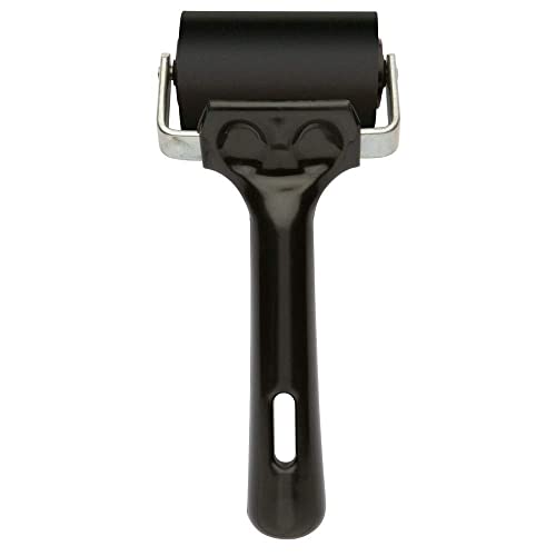 Image of deziine�.Fx 1PCS Rubber Roller Brayer Rollers, 2 inch Glue Roller Black Handle for Ink Paint Block Stamping, Printmaking Wallpaper Arts Crafts(Color wil be send as per availlibility)