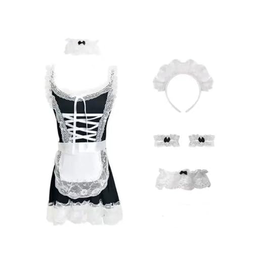 Cute Maid Dress Maid Outfit Halloween Maid Dress Cosplay Sweet Classic Apron Maid Costume with Socks