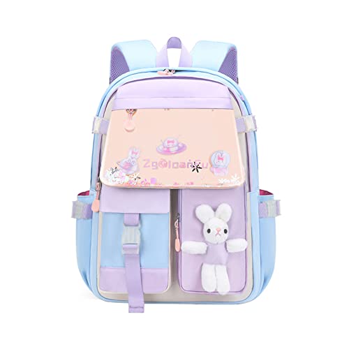 Balakaka Mochila Niña,Colegio Casual Mochila Ligero Escuela Bolsa Lindo Printing,Alta capacidad Impermeable Mochila Estampada con tiras Reflectantes Primaria Kindergarten Mochilas Cover