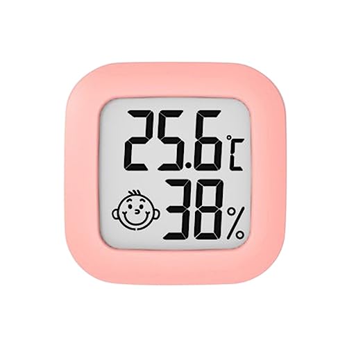 ミニ温度計 LCD デジタル温度室内湿度計ゲージセンサー湿度計屋内温度計温度 50 °C - 69 °C 高精度リアルタイム計測機能(Pink 50C - 69C)