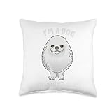 I'm A Dog But Looks Like An Egg Funny Meme Cute Dog Throw Pillow