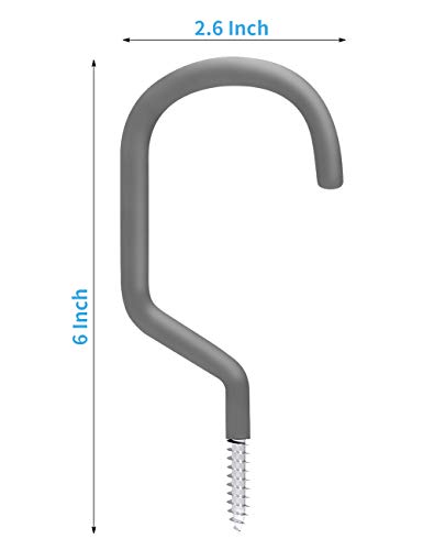 8-Pack-Bike-Hanger-Storage-Hook-Rack-Heavy-Duty-Large-Screw-in-Hooks-for-Garage-Wall-and-Ceiling-Bicycle-Storage-Utility-Tool-Hanger-Gray