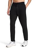 Reebok Men’s Fleece Pant, Standard Fit, 30” Inseam, Midweight Cotton-Poly Fabric, Black, Small