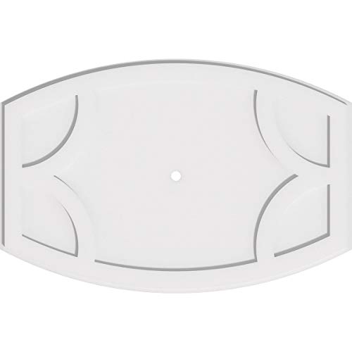 Image of Ekena Millwork CMP36X24KY-01000 Kailey Architectural Grade PVC Contemporary Urethane Ceiling Medallions 36 inchW x 24 inchH x 1 inchID x 19 1 /2 inchC x 1 inchP