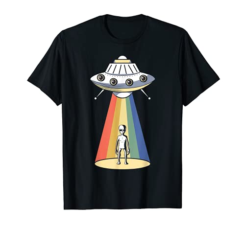 Drôle Alien UFO Abduction Extraterrestre Rétro Amoureux Alien T-Shirt