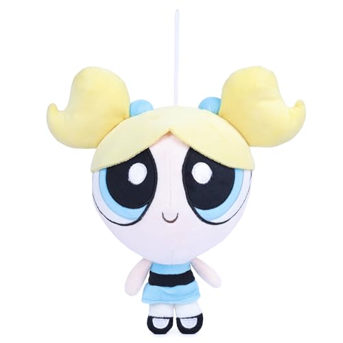 Image of Mirada Powerpuff Girls Bubbles Soft Plush Toy - 28cm | Official Licensed Cartoon Stuffed Character for Kids & Girls | Super Soft, Cuddly & Huggable Plush | Ideal Gift for Birthday /Christmas /Diwali